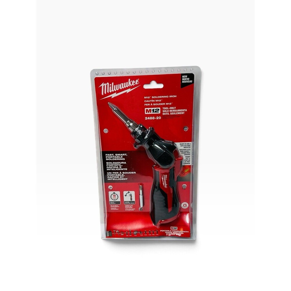 Milwaukee M12 Cordless Soldering Iron 2488-20 Tool Only -
